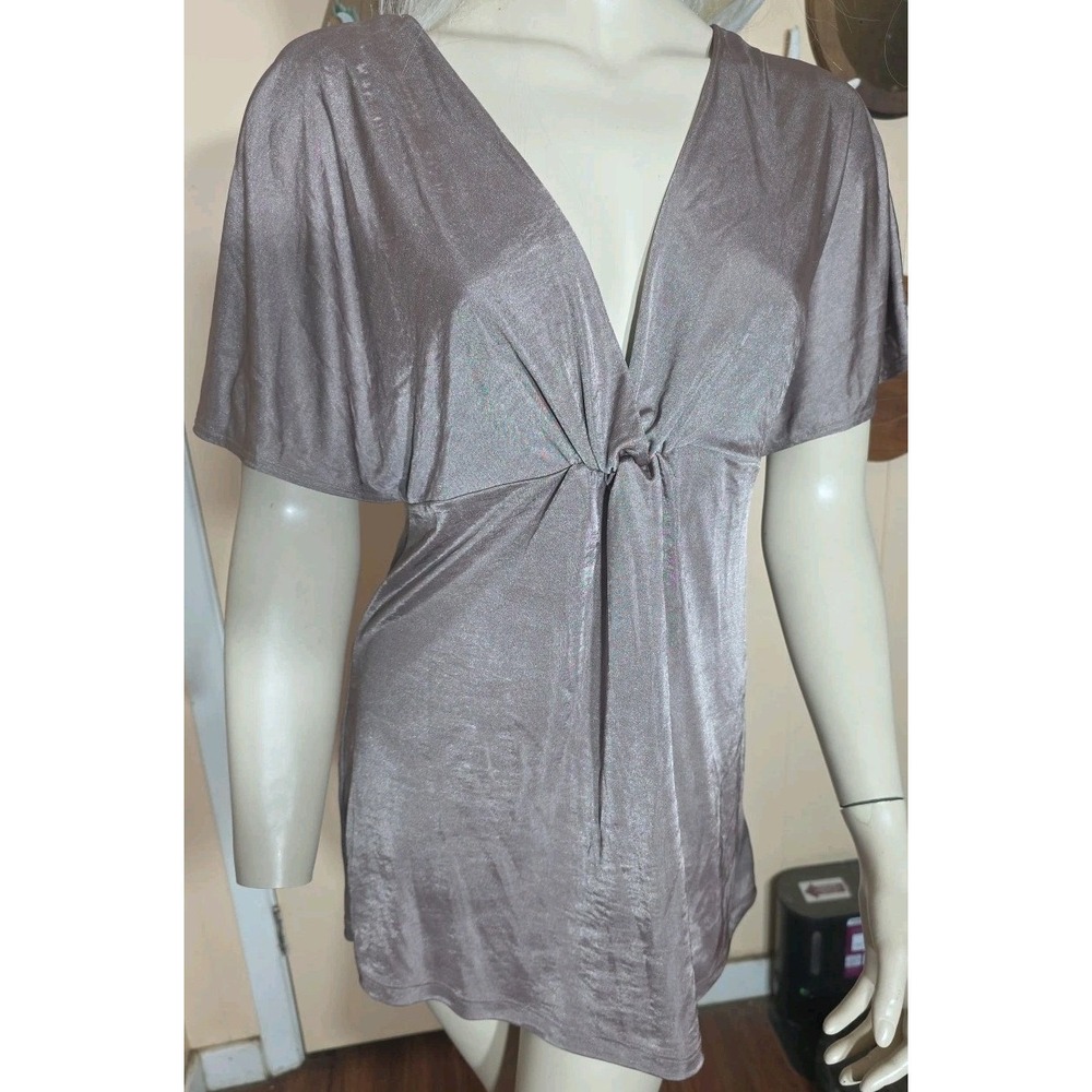 Vintage Y2K Charlotte Russe Top Women Large Babydoll Deep V